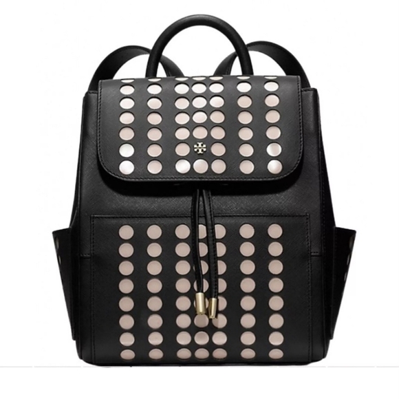 Tory Burch Handbags - Tory Burch Lily Mini Backpack in Black/Light Oak color gold hardware. NEW